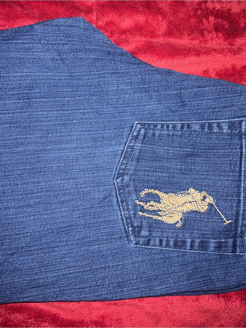 Ralph Lauren Jeans with Gold Polo Embroidery